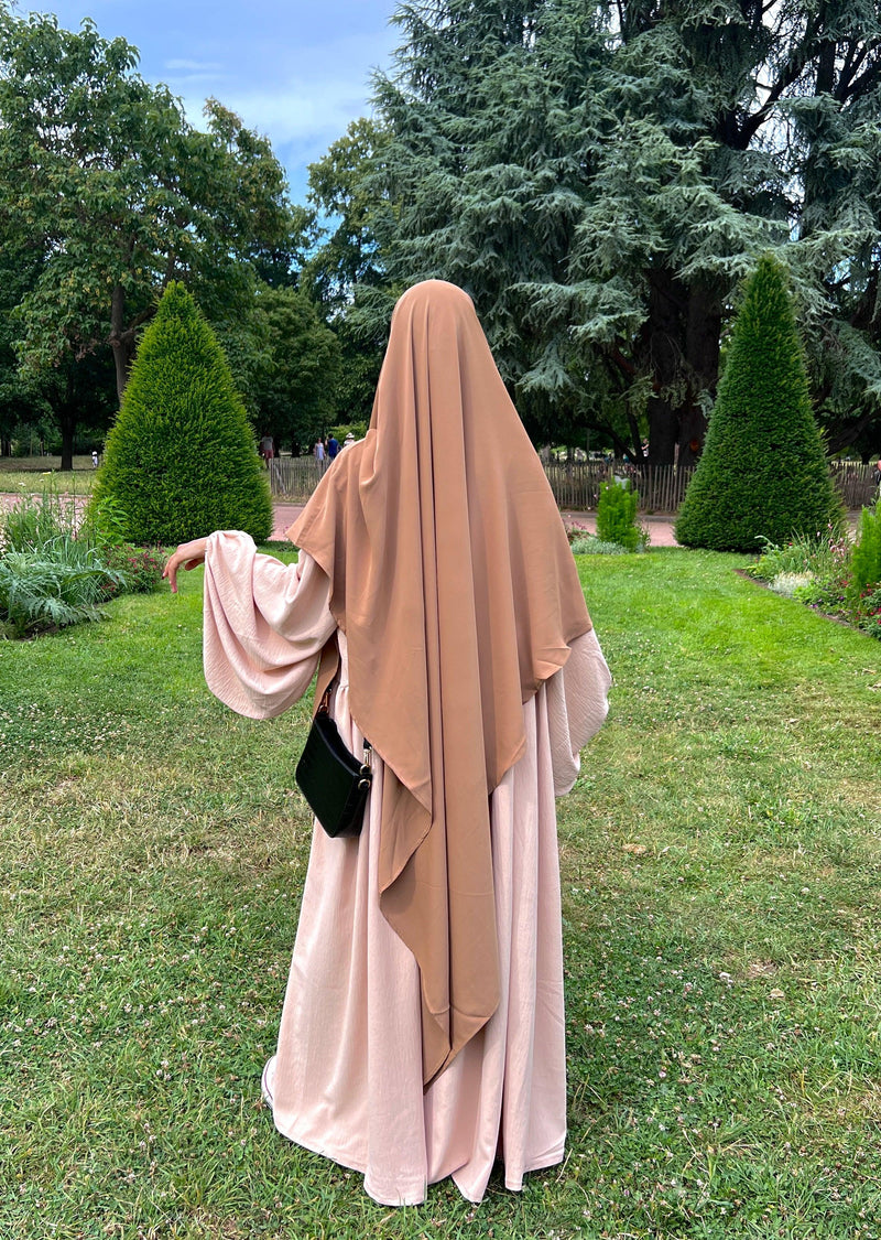 SEERAH.FR Beige Abaya Consuela - Votre Abaya Manches Ballons