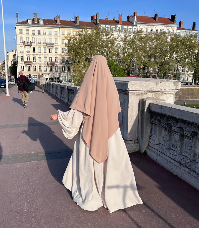 SEERAH.FR Crème Abaya Consuela - Votre Abaya Manches Ballons